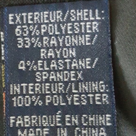 Reitmans A-line Skirt Faux Wrap in Black Midi Length Lined - Picture 11 of 16